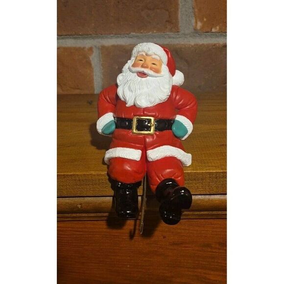 Vtg Hallmark Cards  Santa Claus Jolly Old St. Nick Christmas Stocking Hanger - Picture 1 of 5